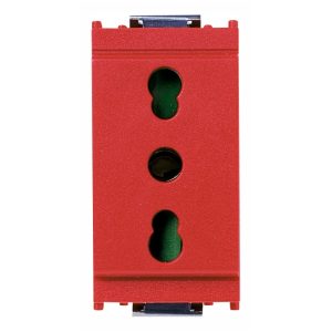 Presa 2P+T 16A P17/11 Rosso VIMAR 16203.R