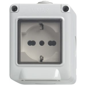 Plana-Contenitore Ip55 2M + Presa Universale VIMAR 14902.U