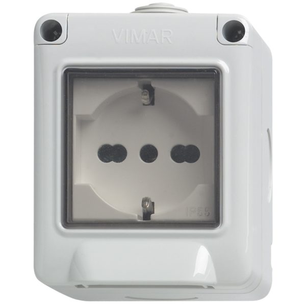 Plana-Contenitore Ip55 2M + Presa Universale VIMAR 14902.U