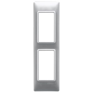 Placca 2M Pannelli Tecnopolimero Silver VIMAR 14667.27
