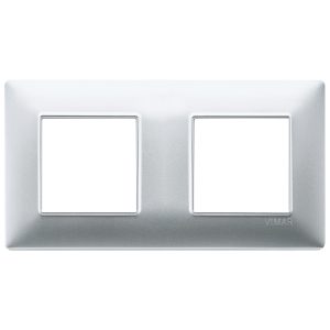 Placca 4M (2+2) Int71 Argento Opaco VIMAR 14643.20