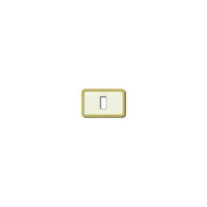Placca 1M Resina Scatto Avorio-Oro VIMAR 08635.I.21