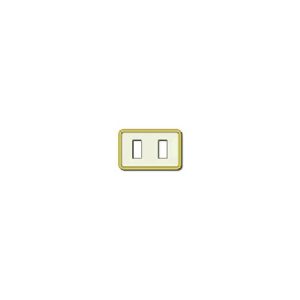 Placca 2M Resina Scatto Avorio-Oro VIMAR 08636.I.21