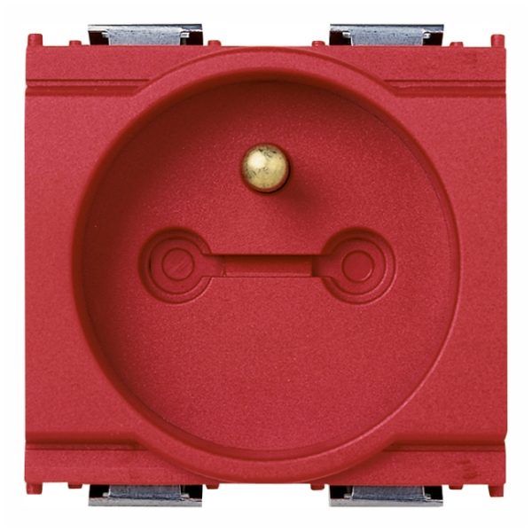 Presa 2P+T Francese +Blocco Rosso VIMAR 16213.R