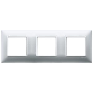 Placca 6M (2+2+2) Int71 Argento Opaco VIMAR 14644.20
