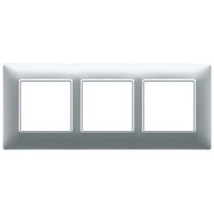 Placca 6M (2+2+2) Int57 Argento Opaco VIMAR 14646.20