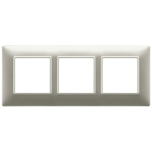 Placca 6M (2+2+2) Int57 Nichel Opaco VIMAR 14646.21