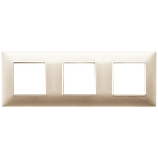 Placca 6M (2+2+2) Int71Champagne Opaco VIMAR 14644.22