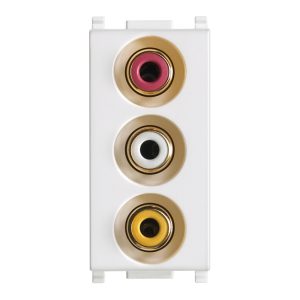 Presa Con 3 Connettori Rca Bianco VIMAR 14335