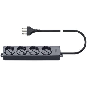 Presa Multipla 4 Universale+Cavo Nero VIMAR 01292.CC