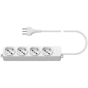 Presa Multipla 4 Universale+Cavo Bianco VIMAR 01292.CC.B
