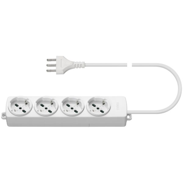 Presa Multipla 4 Universale+Cavo Bianco VIMAR 01292.CC.B