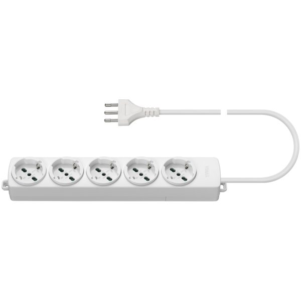 Presa Multipla 5 Universale+Cavo Bianco VIMAR 01294.CC.B