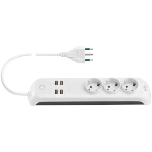Presa Mult. 16A 3Schuko+4Usb+Int. + Wifi VIMAR 00447.CC.B