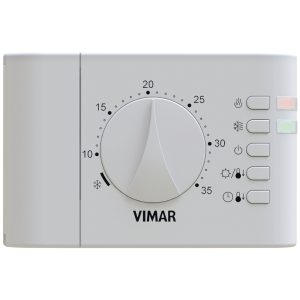 Termostato Rotella Parete Batt. Bianco VIMAR 02900.1