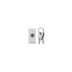 Pulsante 2P No 16A +Chiave Unif. Silver VIMAR 14087.CU.SL