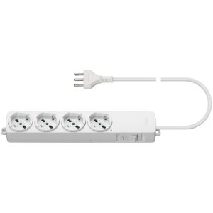 Presa Multipla 4Universale+Int.Mt Bianco VIMAR 01296.AU.CC.B