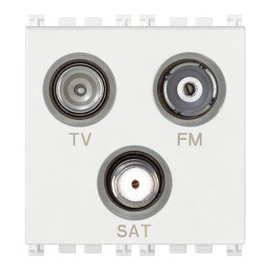 Presa Tv-Fm-Sat Diretta 3 Uscite Bianco VIMAR 19303.B