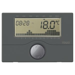 Cronotermostato a Batteria Parete Antracite Grigio VIMAR 01910.14
