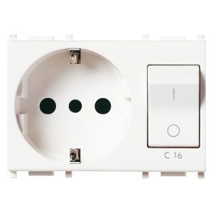 Presa 2P+T 16A P30 Intb+Mt C16 Bianco VIMAR 14276
