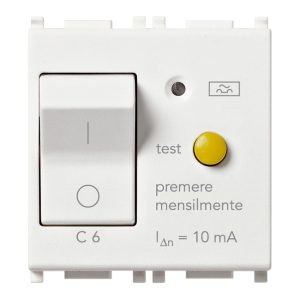 Interruttore Mtdiff. 1P+N C6 10Ma Bianco VIMAR 14411.06