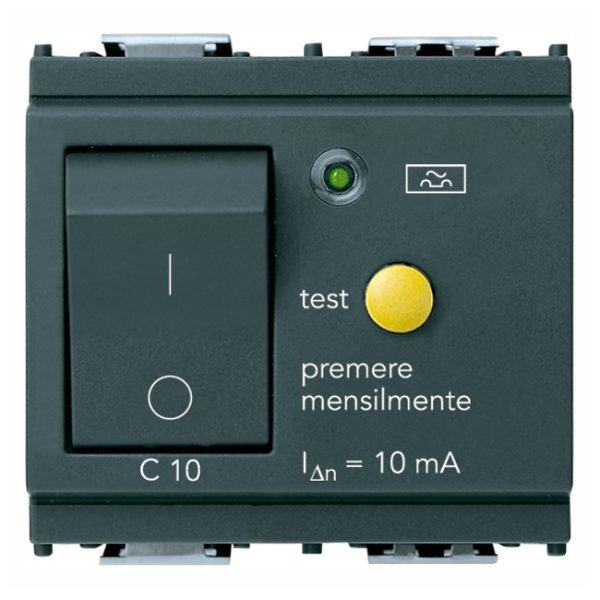 Interruttore Mtdiff.1P+N C10 10Ma Grigio VIMAR 16511.10