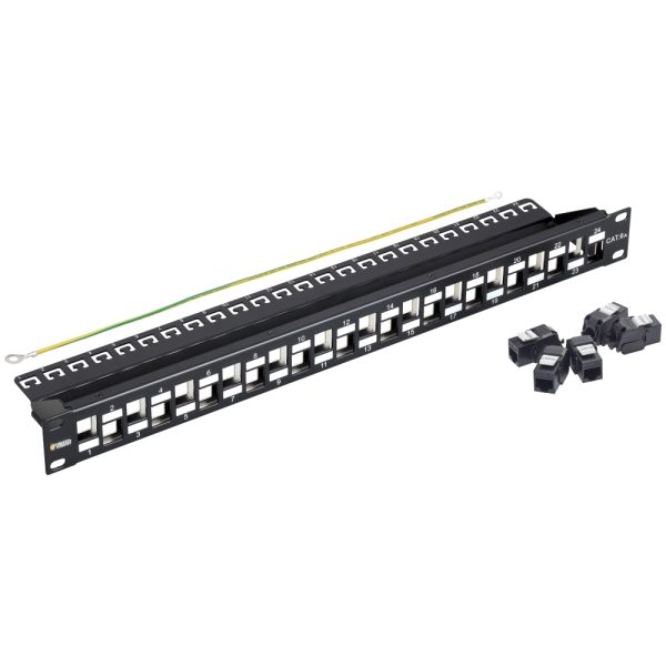 Pannello 24 Rj45 Cat6A Utp 1U VIMAR 03024.8