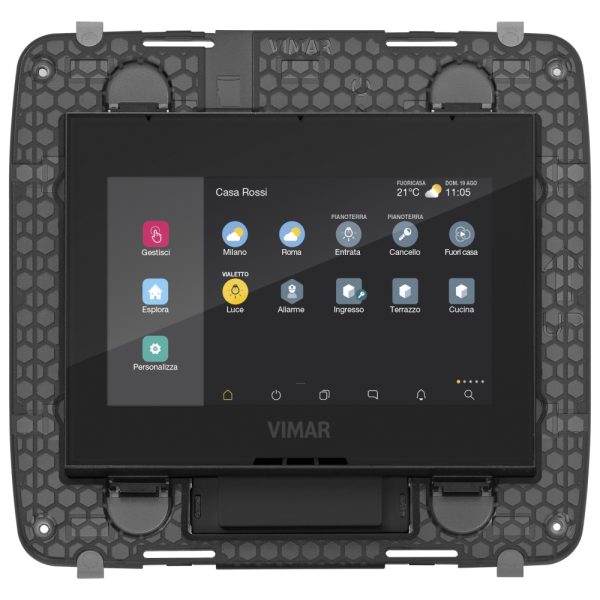 Touch Screen Domotico Ip 4,3 Poe 8M Nero VIMAR 01420