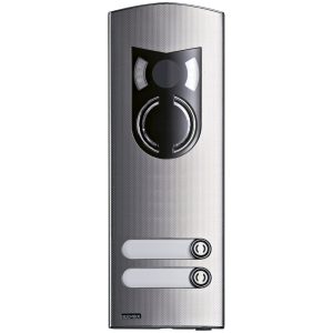 Placca A/V 2M Ik10 2 Tasti Acciaio VIMAR 1222