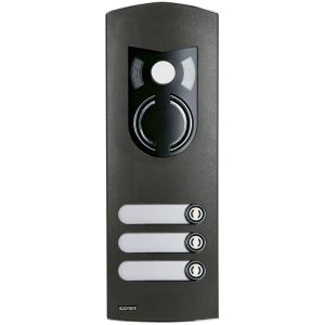 Placca A/V 2M Ik10 3 Tasti Grigio Sablé VIMAR 1223/35