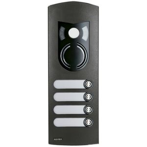 Placca A/V 2M Ik10 4 Tasti Grigio Sablé VIMAR 1224/35
