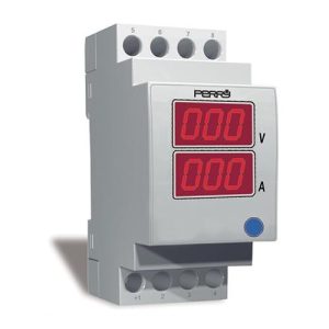 Multimetro Monofase 30A 2 Din PERRY ELECTRIC 1SDSD05MM/2