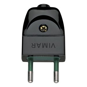 Spina 2P 10A S10 Assiale Nero VIMAR 00200