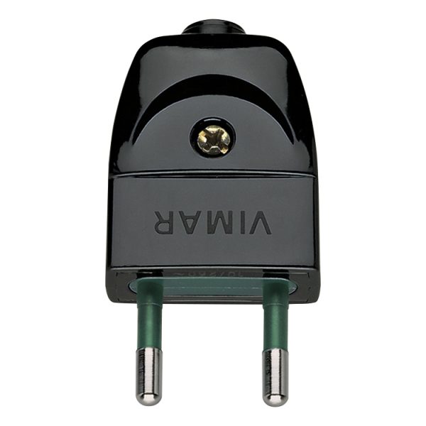 Spina 2P 10A S10 Assiale Nero VIMAR 00200
