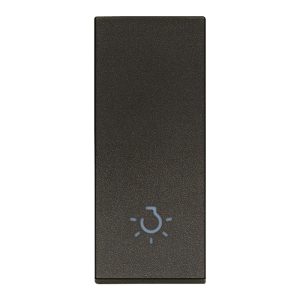 Tasto 1M Allineato Simbolo Luce Nero VIMAR 31000.LG