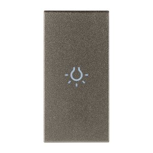 Tasto 1M Simbolo Luce Assiale Metal VIMAR 19131.L.M