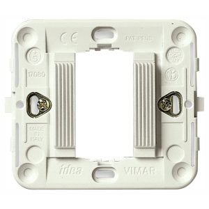 Supporto Rigato 1M +Griffe Bianco VIMAR 17081.B