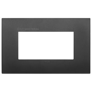 Placca Classic 4M Antibatterico Nero VIMAR 19654.AB.71