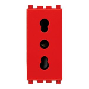 Presa 2P+T 16A P17/11 Rosso VIMAR 19203.R