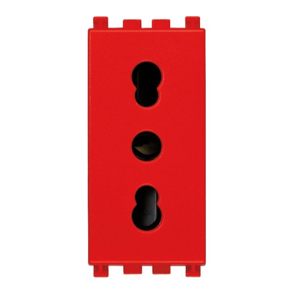 Presa 2P+T 16A P17/11 Rosso VIMAR 19203.R