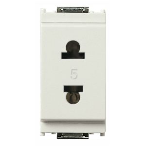Presa 2P 15A Usa + Eu Ø 4,8 Mm Bianco VIMAR 16233.B