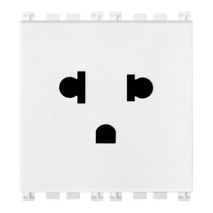 Presa Sicury 2P+T 16A Usa+Eu Bianco VIMAR 19248.B