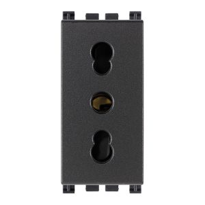 Presa 2P+T 16A P17/11 Antibatt. Grigio VIMAR 19203.AB