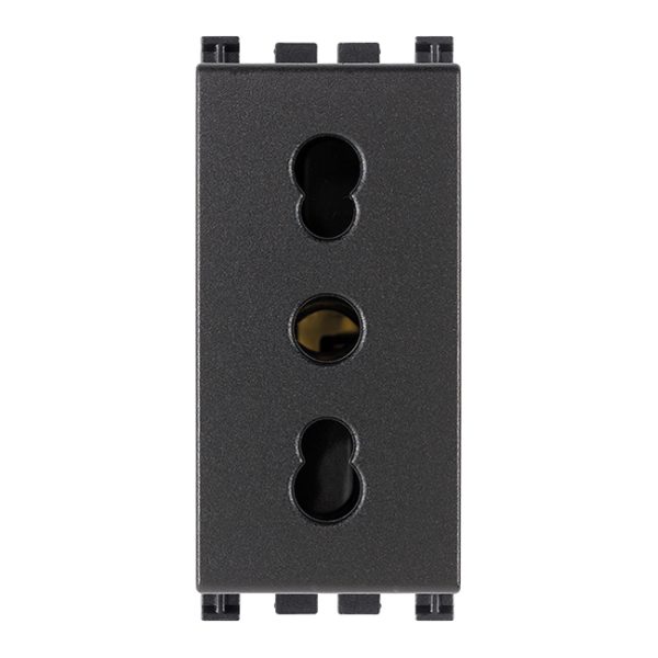 Presa 2P+T 16A P17/11 Antibatt. Grigio VIMAR 19203.AB