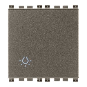 Pulsante 1P No 10A 2M Luce Metal VIMAR 19008.2.L.M