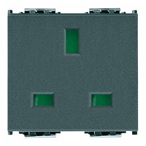 Presa Sicury 2P+T 13A Inglese Grigio VIMAR 16260