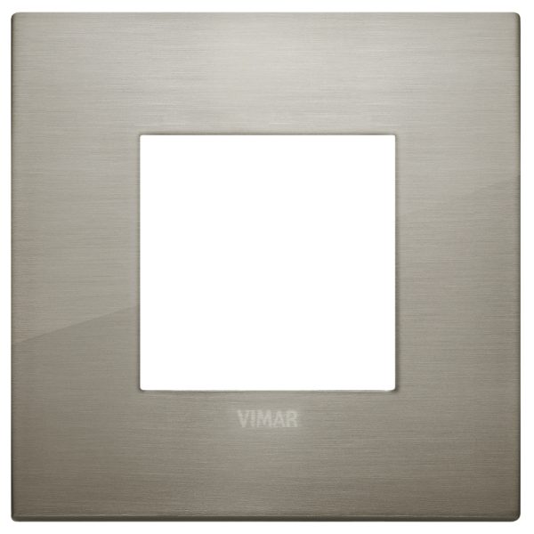 Placca Classic 2M Acciaio Spazzolato VIMAR 19642.08