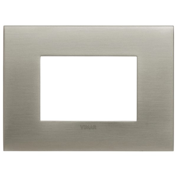 Placca Arké Fit 3M Acciaio Spazzolato VIMAR 19953.08