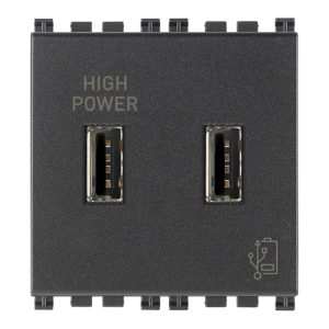 Unità Alimentazione Usb 5V2,1A 2M Grigio VIMAR 19295