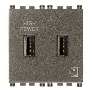 Unità Alimentazione Usb 5V 2,1A 2M Metal VIMAR 19295.M